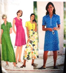 7592 FLARE EMPIRE DRESS LENGTHS ZIP SLV OR NOT PATTERN 4-8 16-20